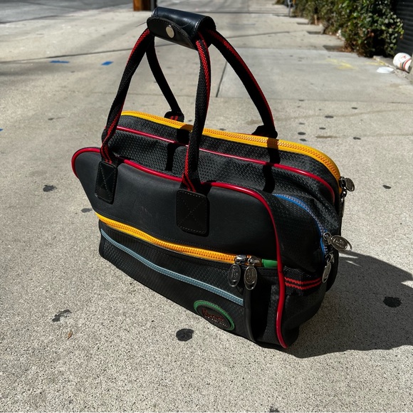 Ricardo Beverly Hills Carry On Overnight Zippered Duffle Bag Black / Multi Color - Picture 2 of 13